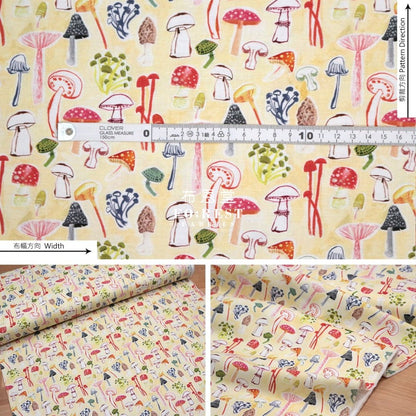 cotton - Funghi Mushrooms fabric - FO:REST Fabric 布恩堂Liberty fabrictana lawnjapanese fabricykk zipper