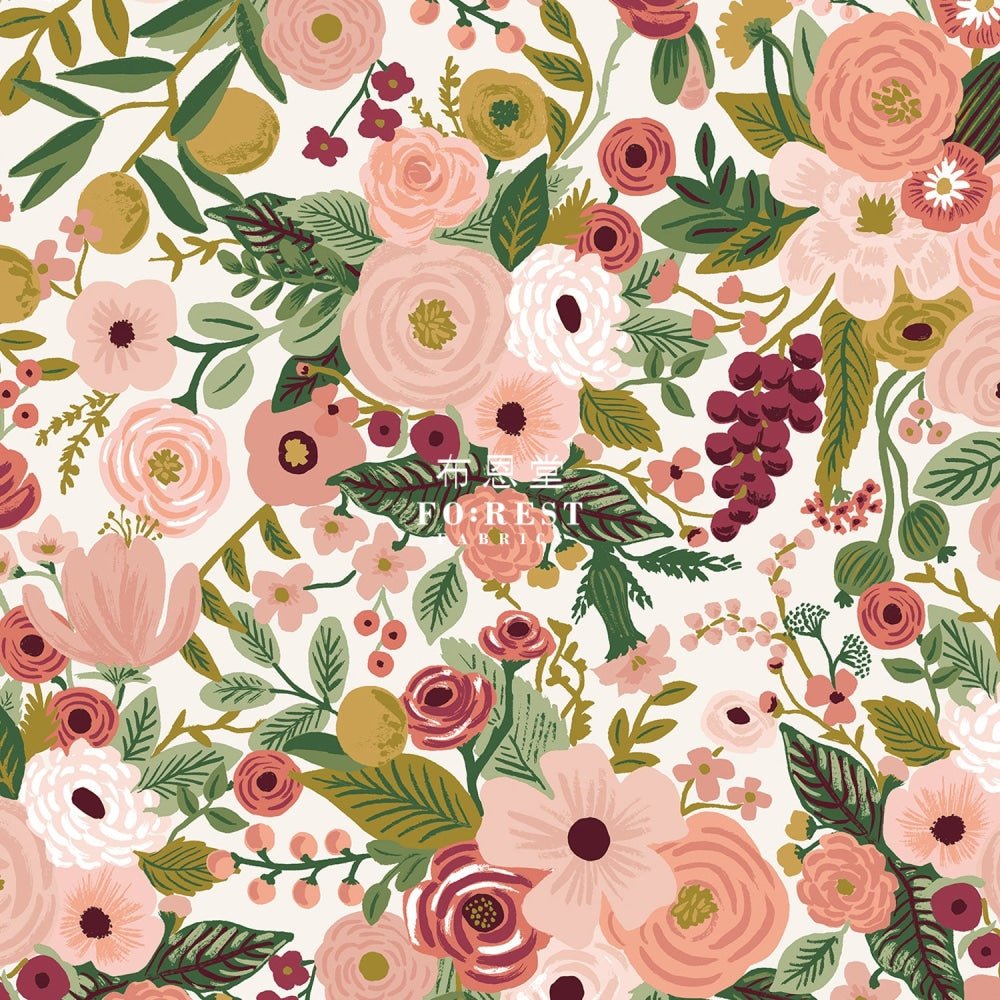 cotton - Garden Party Big Rose fabric - FO:REST Fabric 布恩堂Liberty fabrictana lawnjapanese fabricykk zipper