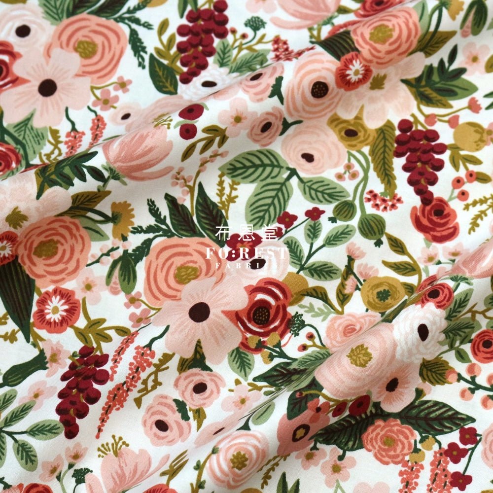 cotton - Garden Party Big Rose fabric - FO:REST Fabric 布恩堂Liberty fabrictana lawnjapanese fabricykk zipper