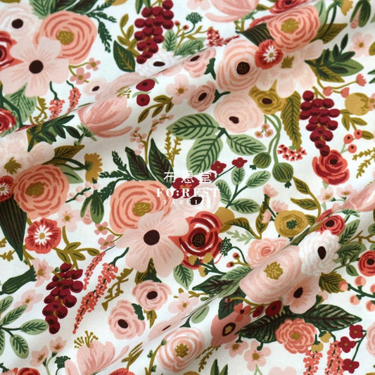 cotton - Garden Party Big Rose fabric - FO:REST Fabric 布恩堂Liberty fabrictana lawnjapanese fabricykk zipper