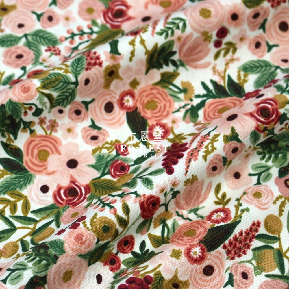 cotton - Garden Party Small Rose fabric - FO:REST Fabric 布恩堂Liberty fabrictana lawnjapanese fabricykk zipper