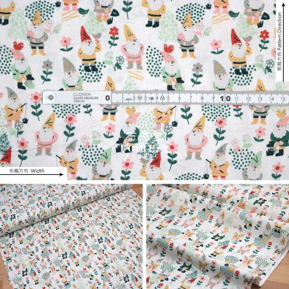 cotton - Gnomes Farmer fabric - FO:REST Fabric 布恩堂Liberty fabrictana lawnjapanese fabricykk zipper