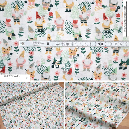 cotton - Gnomes Farmer fabric - FO:REST Fabric 布恩堂Liberty fabrictana lawnjapanese fabricykk zipper