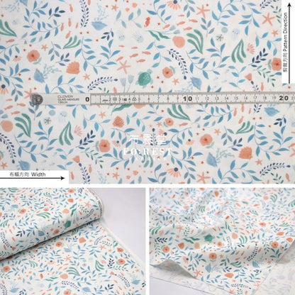 cotton - Go With the Flow fabric - FO:REST Fabric 布恩堂Liberty fabrictana lawnjapanese fabricykk zipper