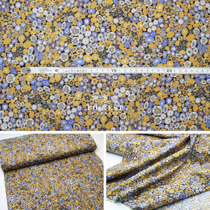 cotton - Gustav Klimt Jewel Ovals Metallic fabric Violet - FO:REST Fabric 布恩堂Liberty fabrictana lawnjapanese fabricykk zipper