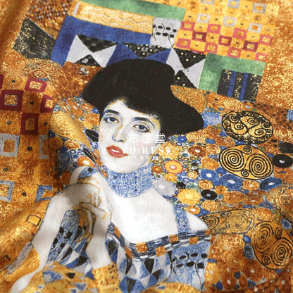 Cotton - Gustav Klimt Portrait Of Adele Bloch-Bauer I Panel Fabric