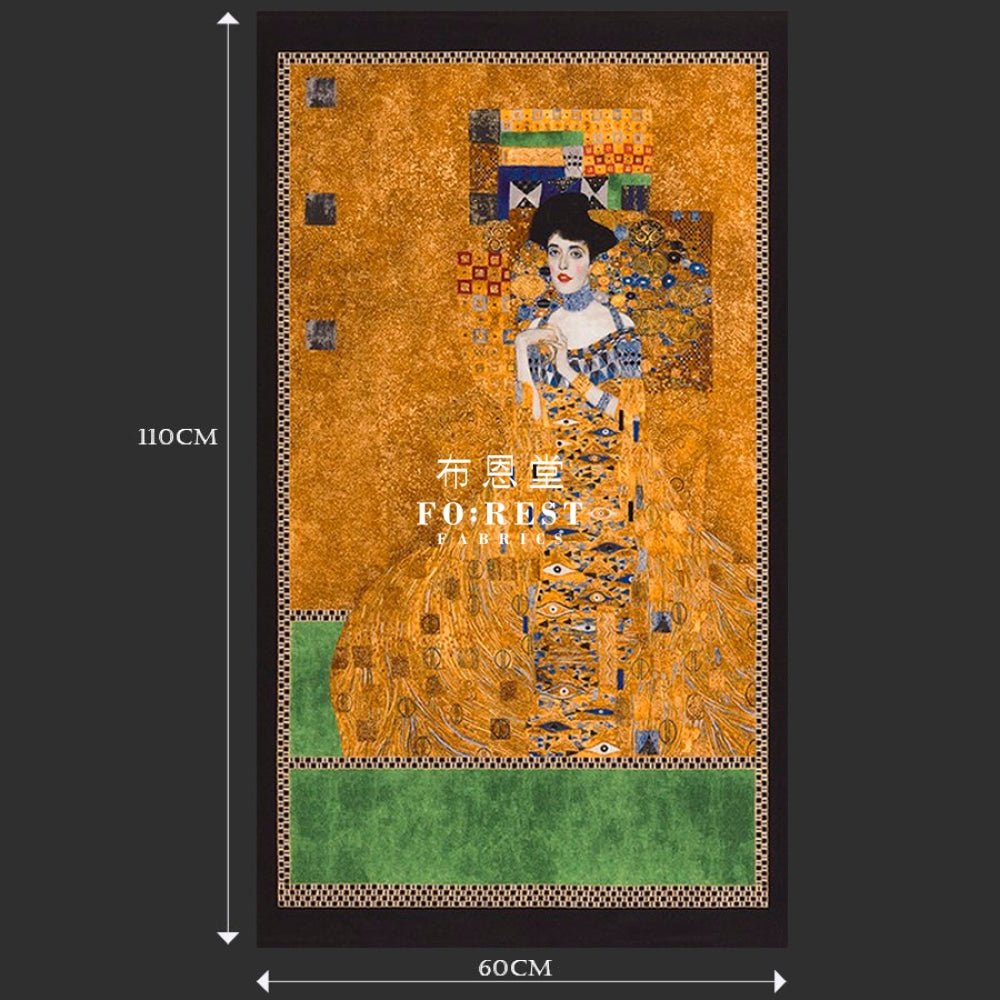 cotton - Gustav Klimt Portrait of Adele Bloch - Bauer I Panel fabric - FO:REST Fabric 布恩堂Liberty fabrictana lawnjapanese fabricykk zipper