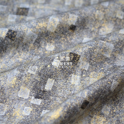 cotton - Gustav Klimt Squares Metallic fabric Black - FO:REST Fabric 布恩堂Liberty fabrictana lawnjapanese fabricykk zipper