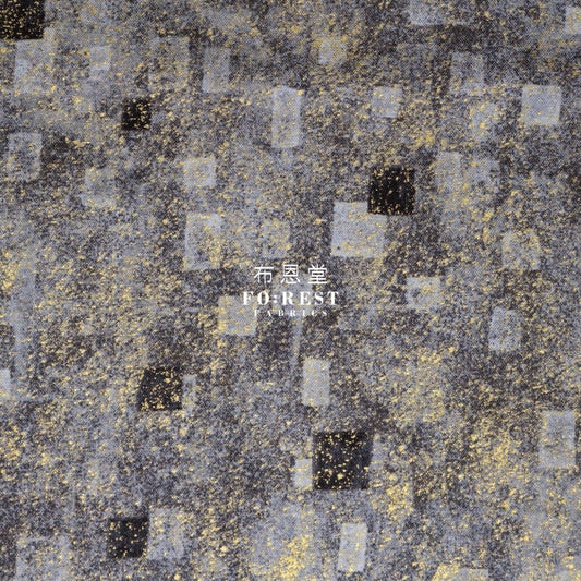 cotton - Gustav Klimt Squares Metallic fabric Black - FO:REST Fabric 布恩堂Liberty fabrictana lawnjapanese fabricykk zipper