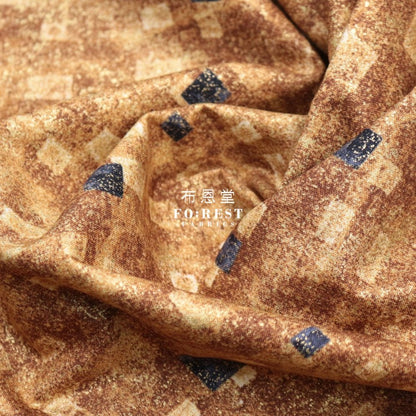 cotton - Gustav Klimt Squares Metallic fabric GoldBlack - FO:REST Fabric 布恩堂Liberty fabrictana lawnjapanese fabricykk zipper