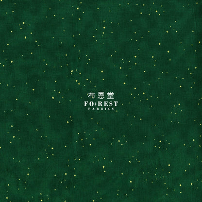Cotton - Halloween Collection Fabric Moss(Gold Metallic)