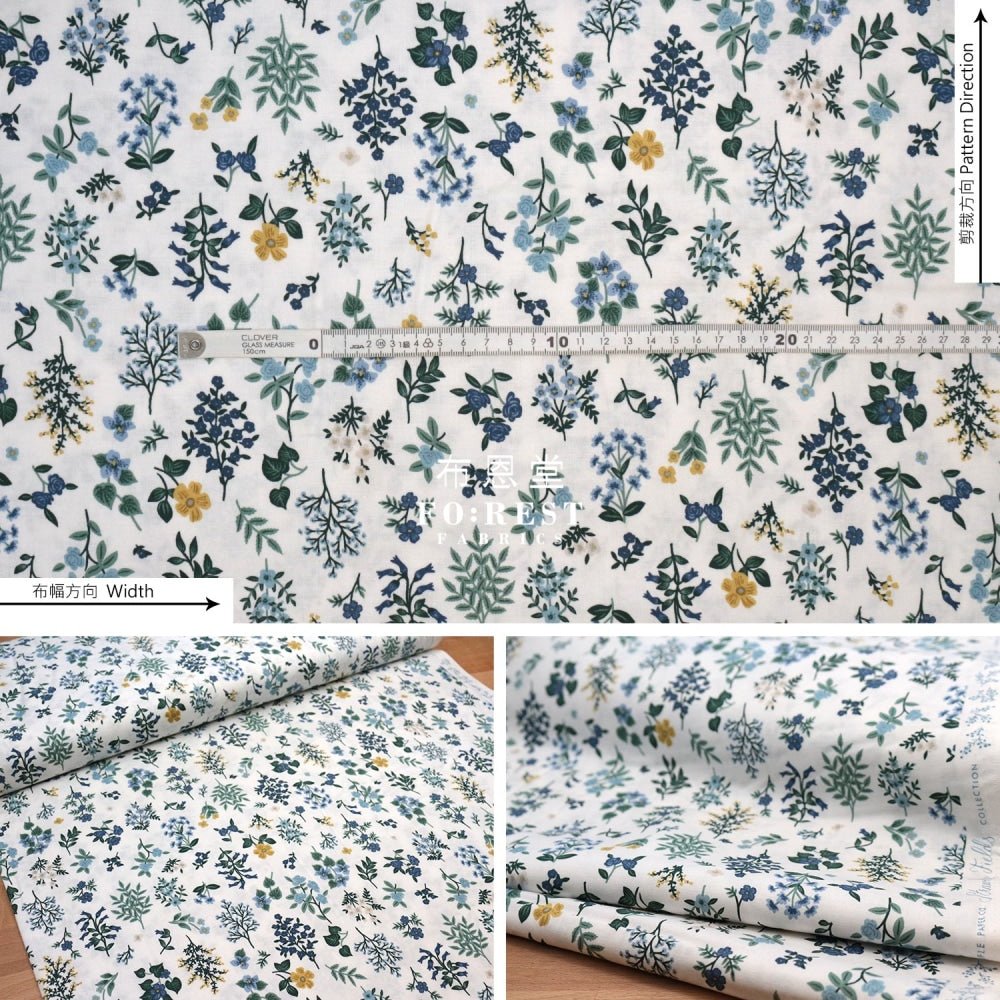 cotton - Hawthorne Flower fabric white - FO:REST Fabric 布恩堂Liberty fabrictana lawnjapanese fabricykk zipper