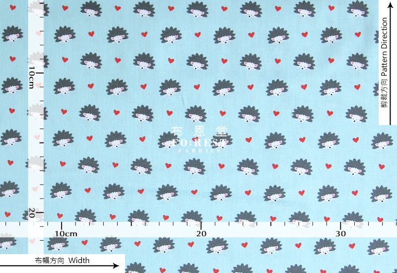 cotton - hedghog fabric - FO:REST Fabric 布恩堂Liberty fabrictana lawnjapanese fabricykk zipper