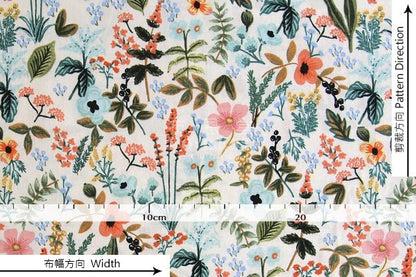 cotton - Herb Garden fabric - FO:REST Fabric 布恩堂Liberty fabrictana lawnjapanese fabricykk zipper