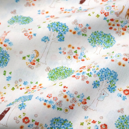 Cotton - Hide And Seek Forest Fabric Milky Cotton
