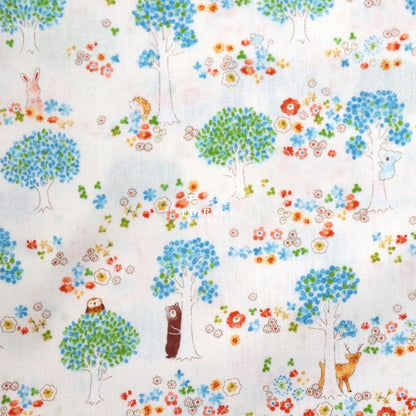 Cotton - Hide And Seek Forest Fabric Milky Cotton