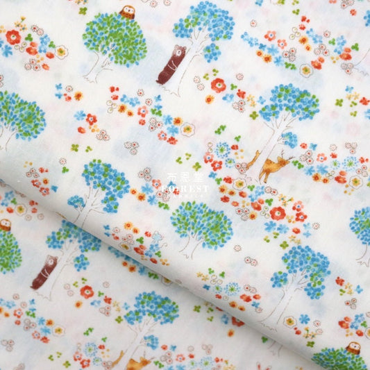 cotton - Hide and seek forest fabric MILKY - FO:REST Fabric 布恩堂Liberty fabrictana lawnjapanese fabricykk zipper