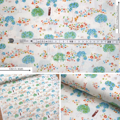 cotton - Hide and seek forest fabric MILKY - FO:REST Fabric 布恩堂Liberty fabrictana lawnjapanese fabricykk zipper