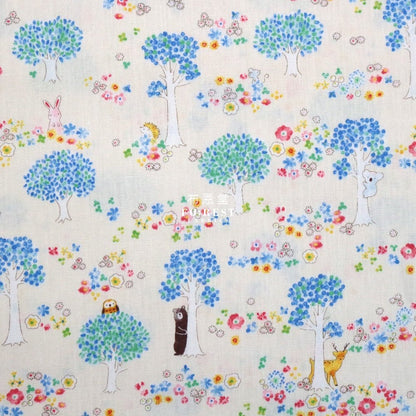 cotton - Hide and seek forest fabric NATURAL - FO:REST Fabric 布恩堂Liberty fabrictana lawnjapanese fabricykk zipper