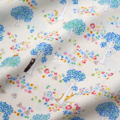 cotton - Hide and seek forest fabric NATURAL - FO:REST Fabric 布恩堂Liberty fabrictana lawnjapanese fabricykk zipper