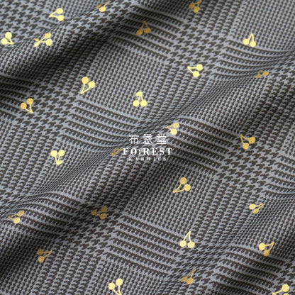 Cotton - Houndstooth With Metallic Fabric Darkgray