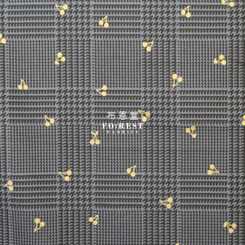 cotton - Houndstooth with metallic fabric DarkGray - FO:REST Fabric 布恩堂Liberty fabrictana lawnjapanese fabricykk zipper
