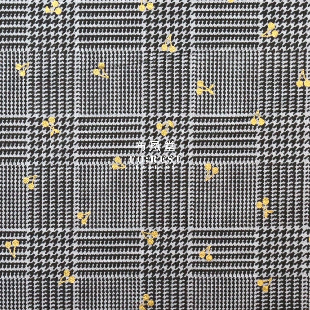 cotton - Houndstooth with metallic fabric Gray - FO:REST Fabric 布恩堂Liberty fabrictana lawnjapanese fabricykk zipper