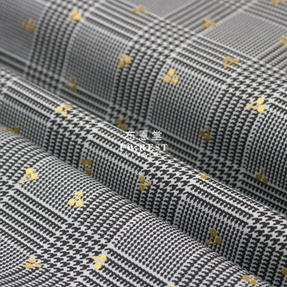 cotton - Houndstooth with metallic fabric Gray - FO:REST Fabric 布恩堂Liberty fabrictana lawnjapanese fabricykk zipper