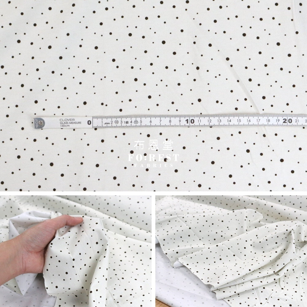 Cotton Jersey Knit - Dot Fabric Natural