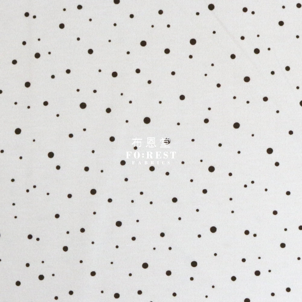 Cotton Jersey Knit - Dot Fabric Natural