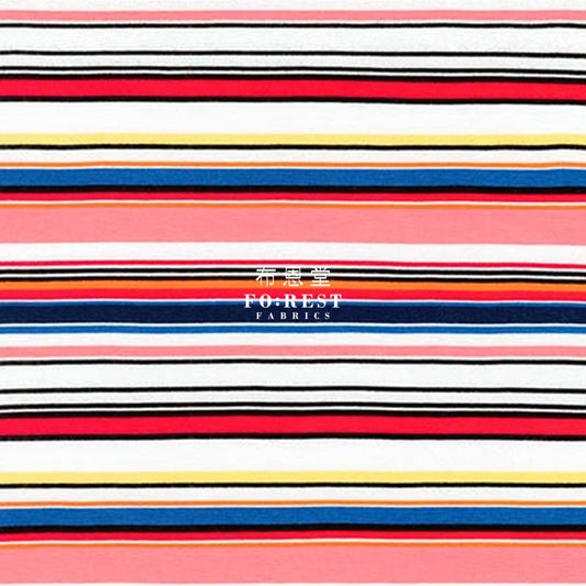 Cotton Jersey Knit - Stripe fabric RED 針織 - FO:REST Fabric 布恩堂Liberty fabrictana lawnjapanese fabricykk zipper