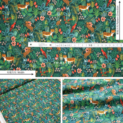 Cotton - Jungle Forest Fabric Green