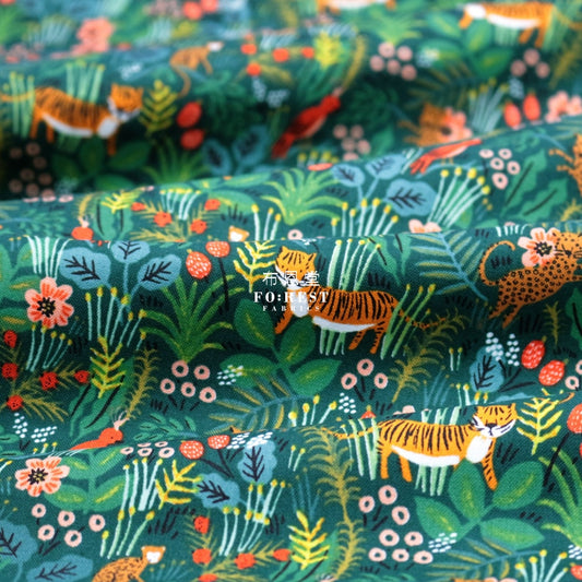 Cotton - Jungle Forest Fabric Green