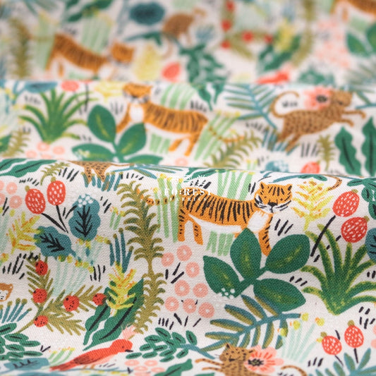 Cotton - Jungle Forest Fabric Natural