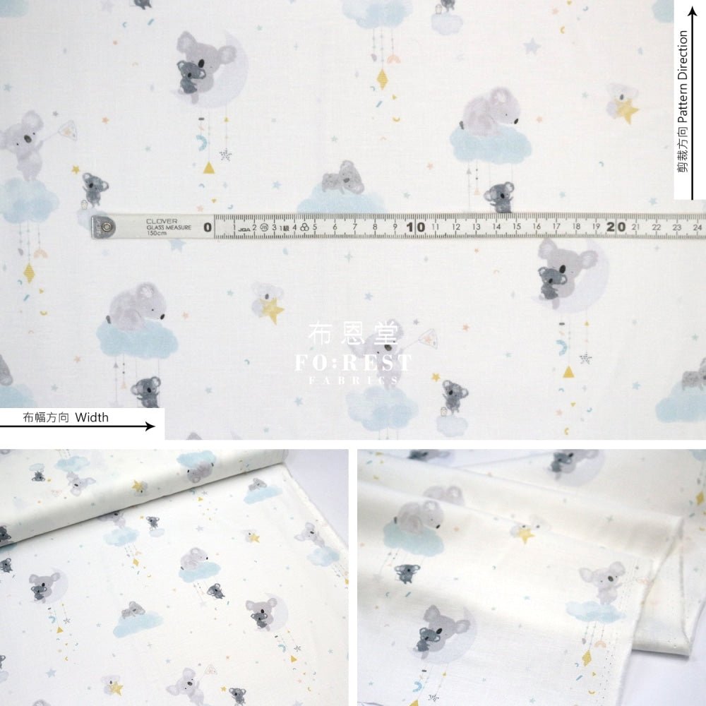 cotton - Koala Happy Days Dream fabric - FO:REST Fabric 布恩堂Liberty fabrictana lawnjapanese fabricykk zipper