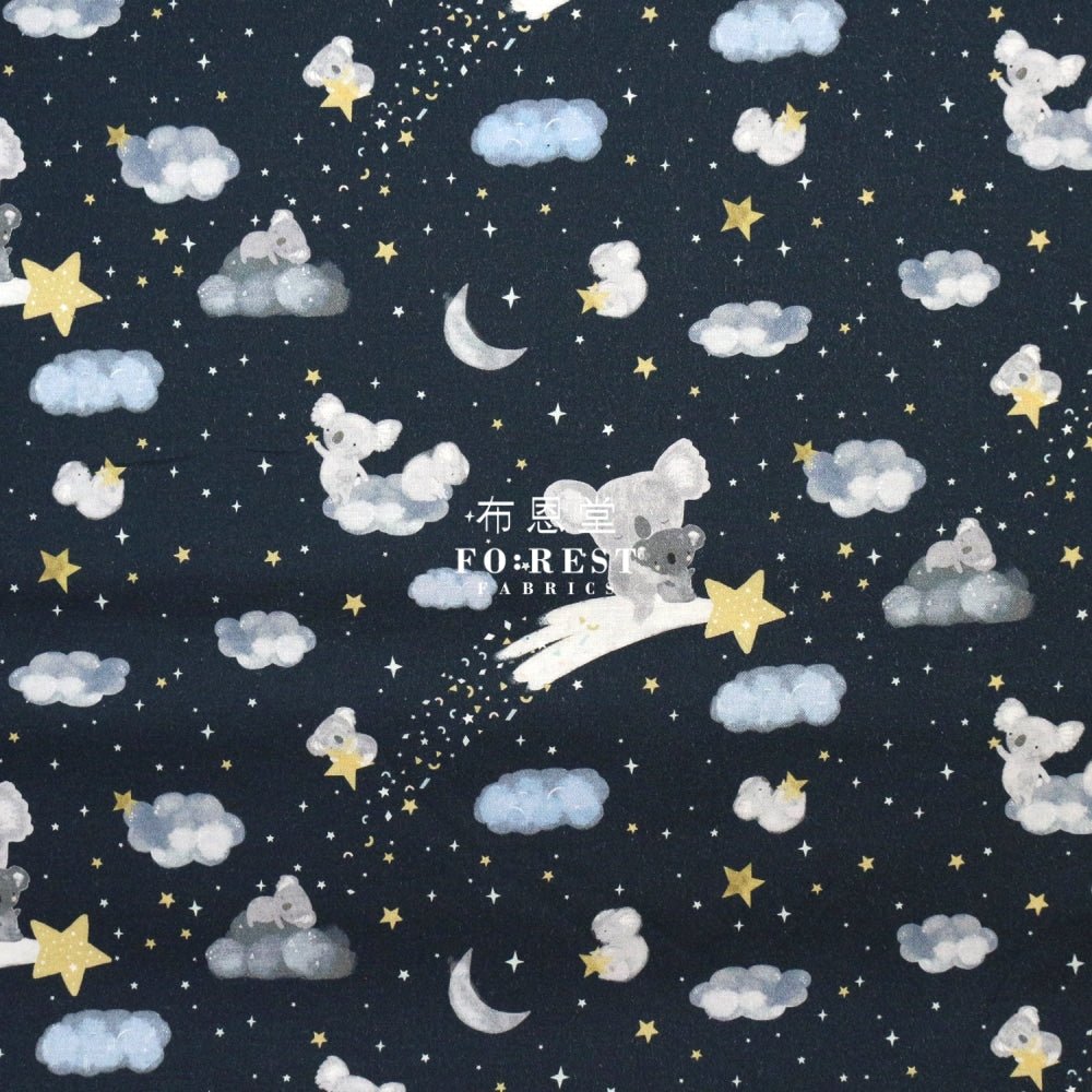 cotton - Koala Happy Days Shooting Star fabric - FO:REST Fabric 布恩堂Liberty fabrictana lawnjapanese fabricykk zipper