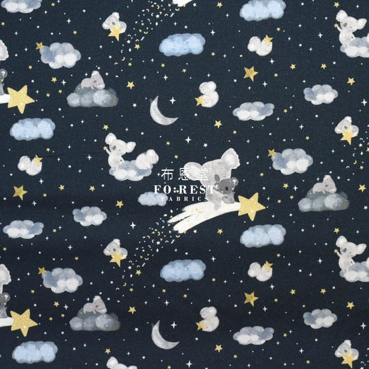 cotton - Koala Happy Days Shooting Star fabric - FO:REST Fabric 布恩堂Liberty fabrictana lawnjapanese fabricykk zipper