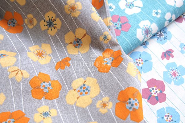 cotton - kukkia fabric - FO:REST Fabric 布恩堂Liberty fabrictana lawnjapanese fabricykk zipper