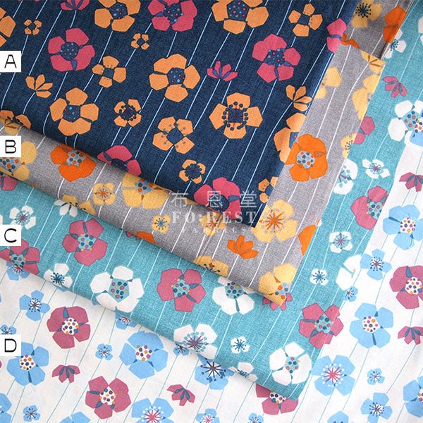 cotton - kukkia fabric - FO:REST Fabric 布恩堂Liberty fabrictana lawnjapanese fabricykk zipper