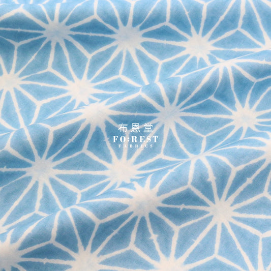 Cotton - Large Asanoha Light Blue Fabric