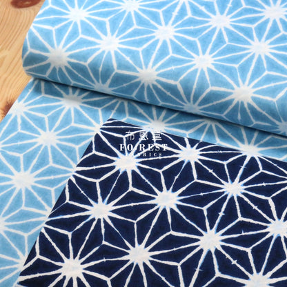 Cotton - Large Asanoha Navy Fabric