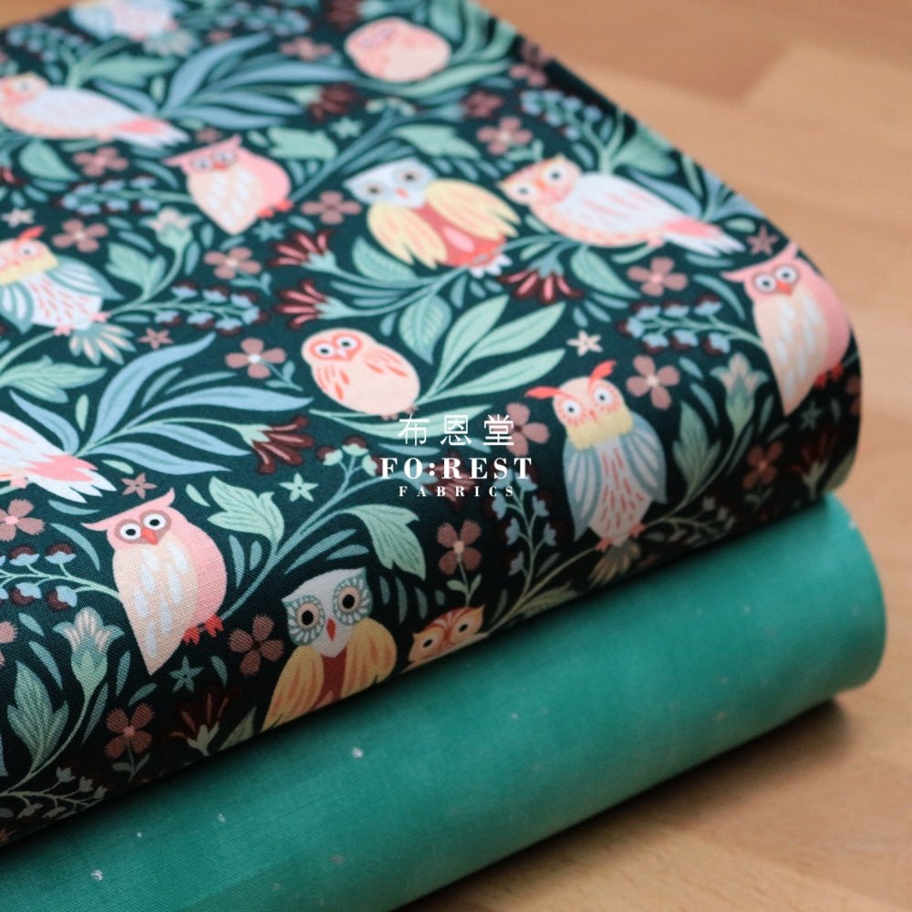 cotton - leaf owl fabric - FO:REST Fabric 布恩堂Liberty fabrictana lawnjapanese fabricykk zipper