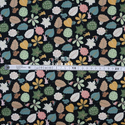 cotton - Leaf Wavers fabric - FO:REST Fabric 布恩堂Liberty fabrictana lawnjapanese fabricykk zipper