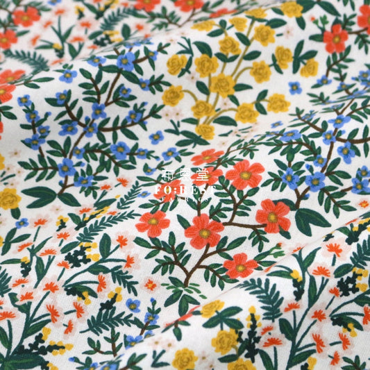 Cotton Linen - Camont Wildwood Garden Natural Fabric Canvas