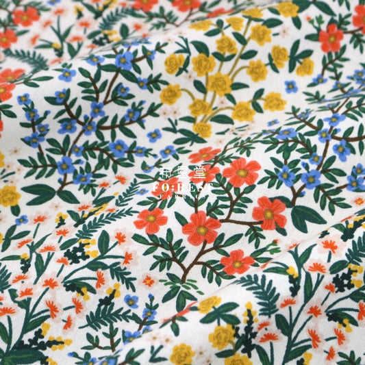 cotton Linen Canvas - Camont Wildwood Garden - Natural fabric - FO:REST Fabric 布恩堂Liberty fabrictana lawnjapanese fabricykk zipper