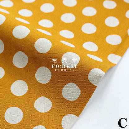 Cotton Linen - Dot Fabric C Cotton Linen Canvas