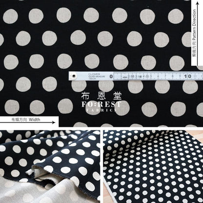 Cotton Linen - Dot Fabric Cotton Linen Canvas