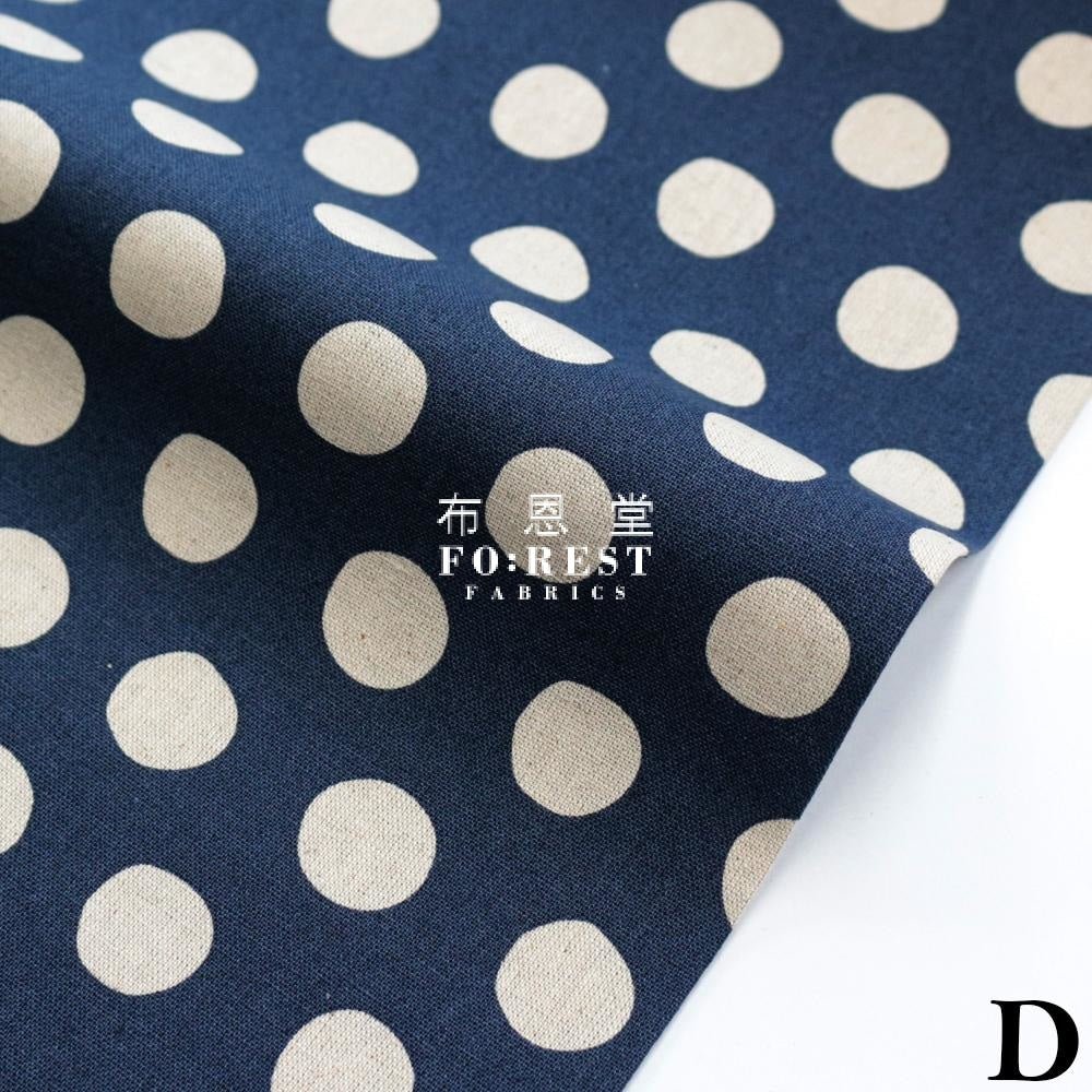 Cotton Linen - Dot fabric - FO:REST Fabric 布恩堂Liberty fabrictana lawnjapanese fabricykk zipper