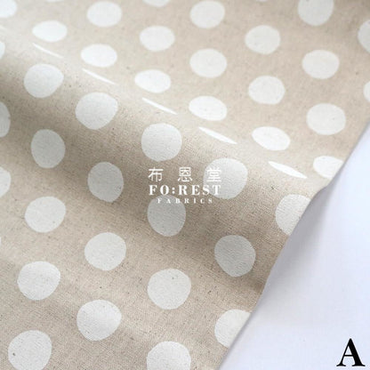 Cotton Linen - Dot fabric - FO:REST Fabric 布恩堂Liberty fabrictana lawnjapanese fabricykk zipper