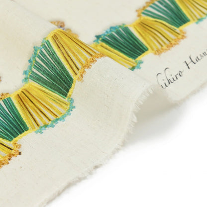 cotton Linen - Hyakka - Chihiro Hasunuma Yellow - FO:REST Fabric 布恩堂Liberty fabrictana lawnjapanese fabricykk zipper